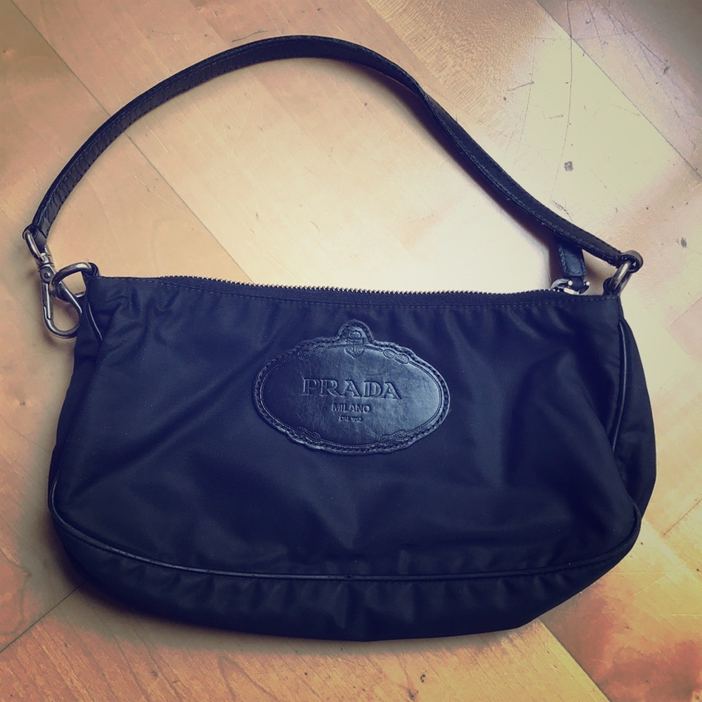 Genuine Prada mini nylon shoulder bag